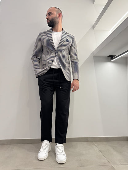 Giacca rigata Alfio jeans in cotone