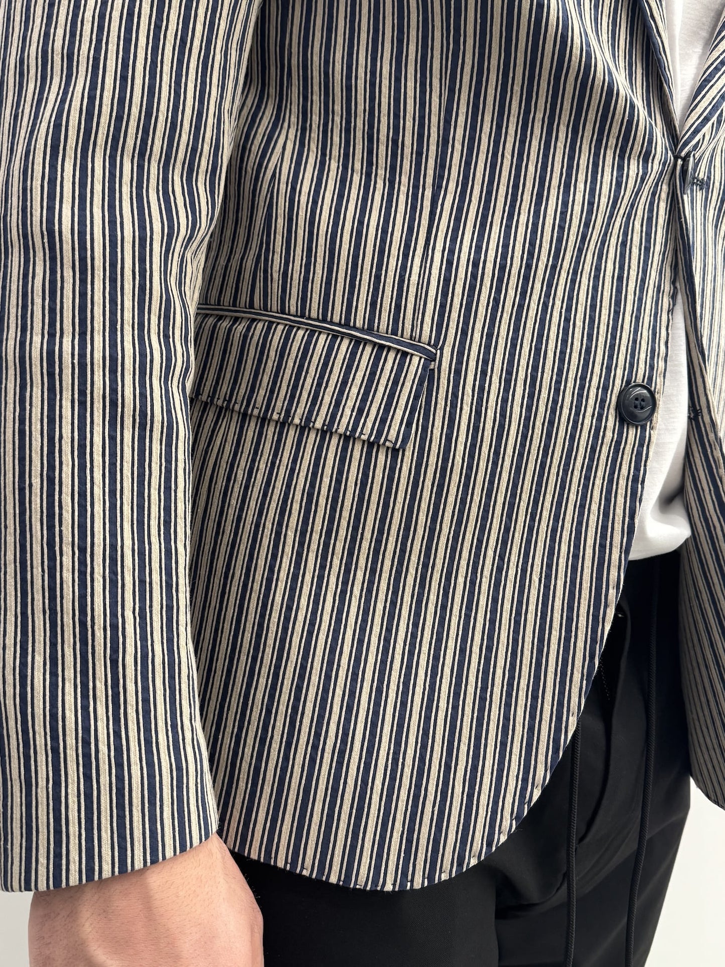 Giacca rigata Alfio jeans in cotone