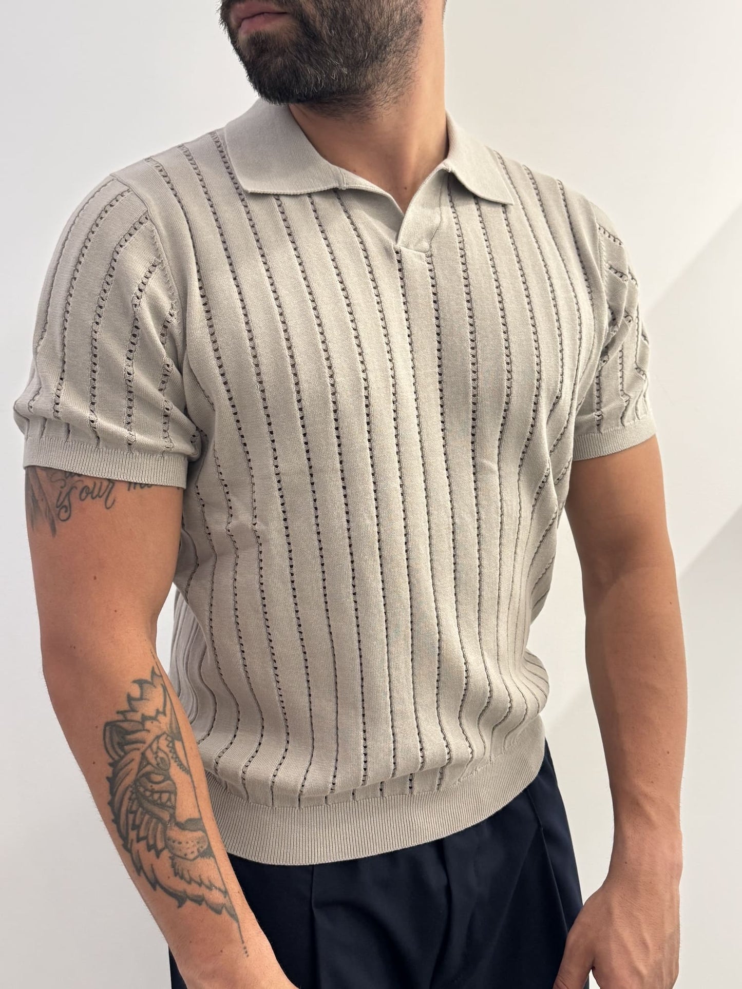 Polo uomo collo derby extrafine