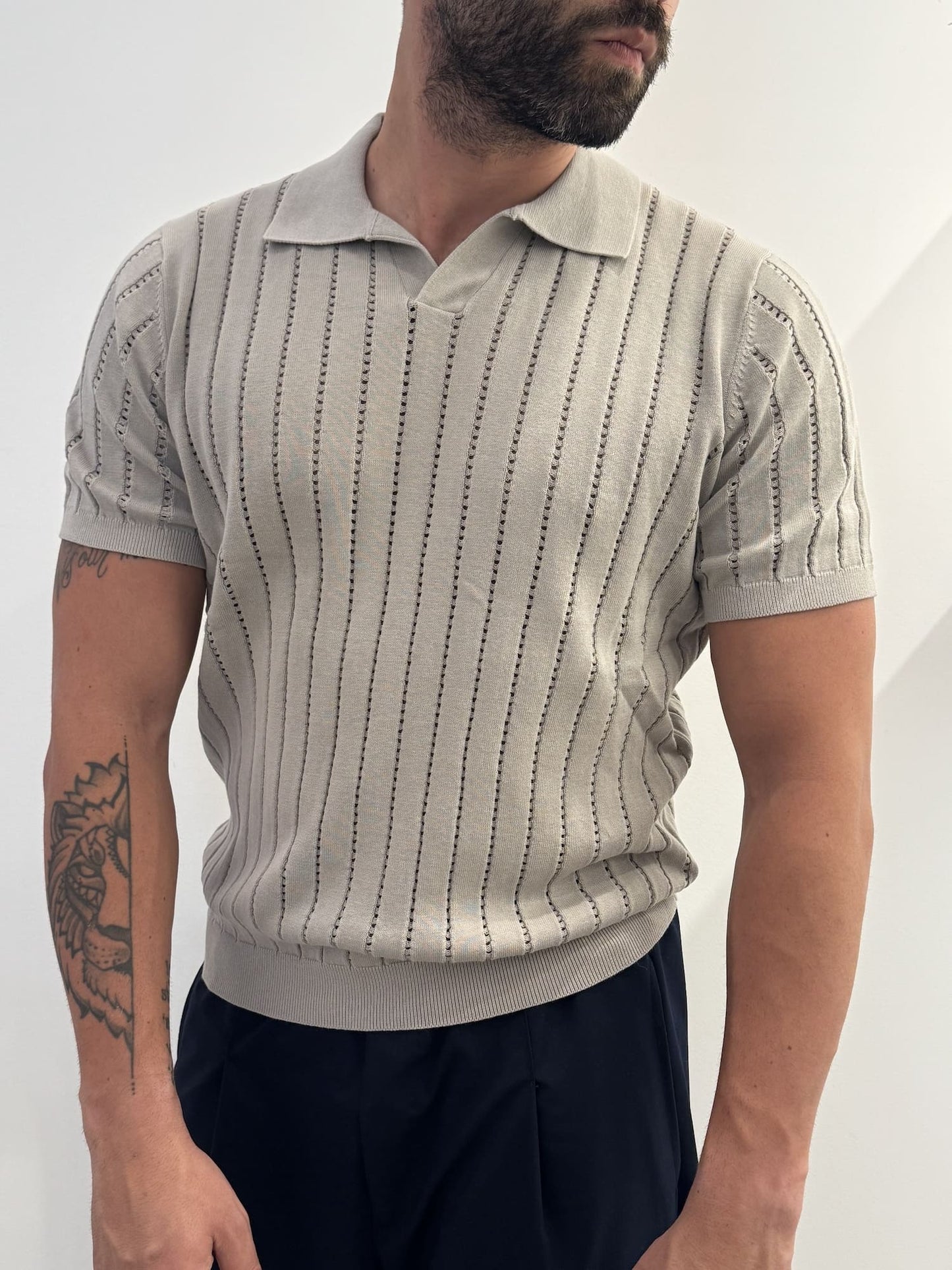 Polo uomo collo derby extrafine