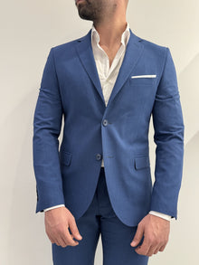 Abito slim uomo blu denim
