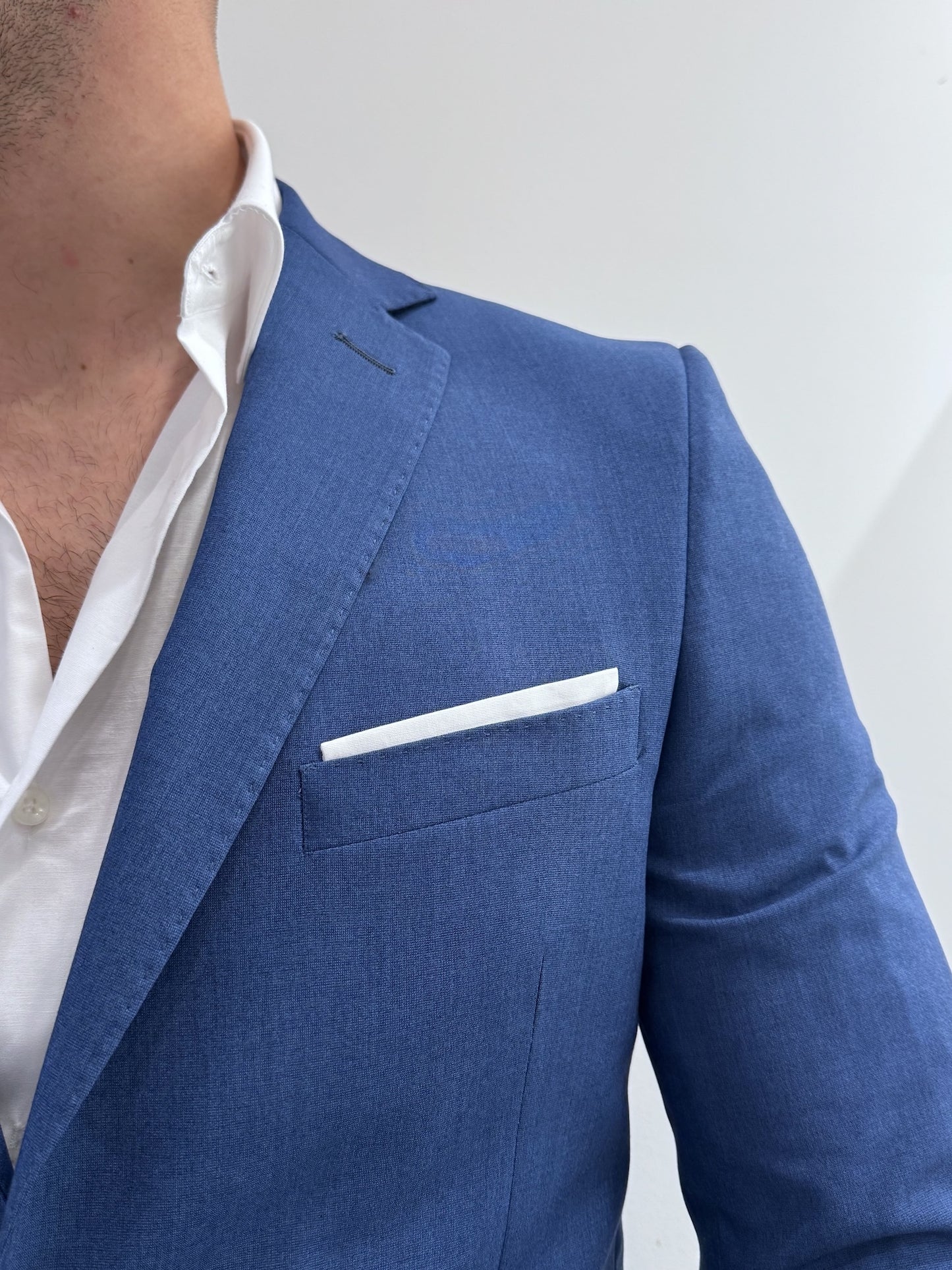 Abito slim uomo blu denim