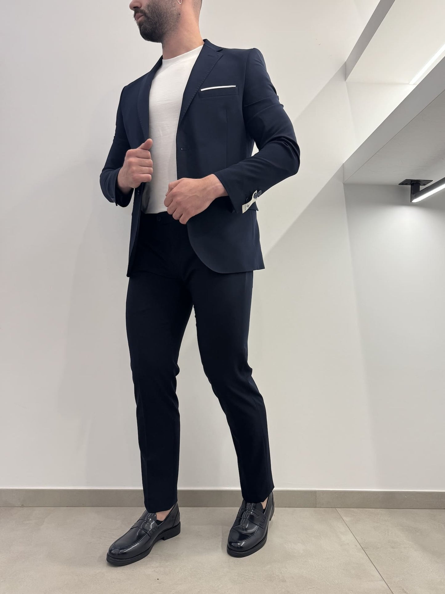 Abito slim uomo blu