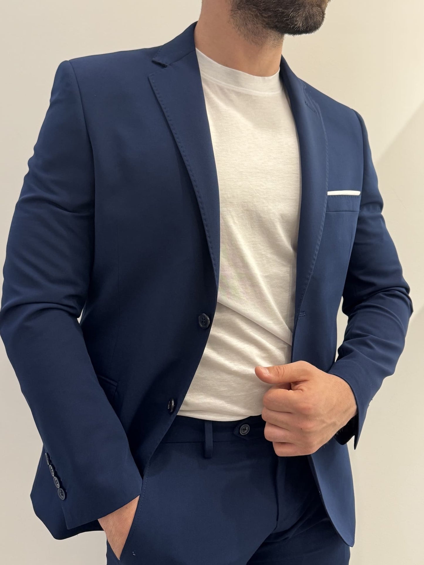Abito slim uomo Bluette