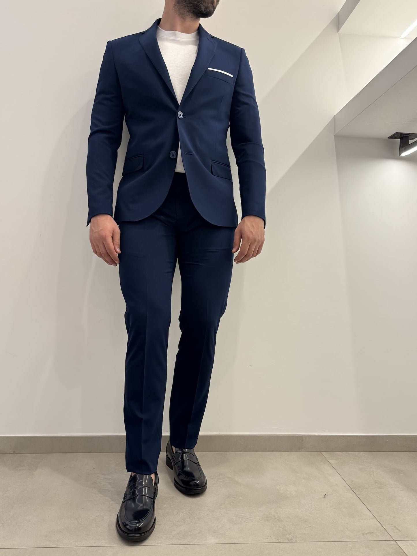 Abito slim uomo Bluette