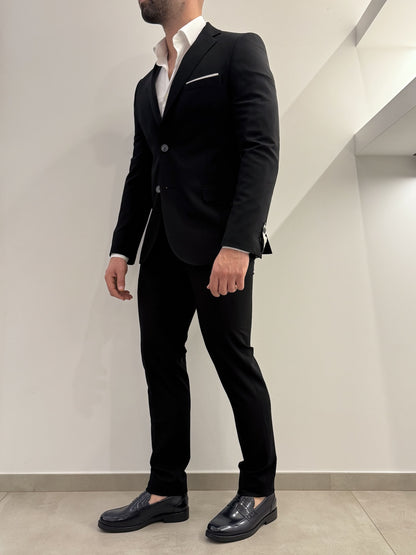 Abito slim uomo nero