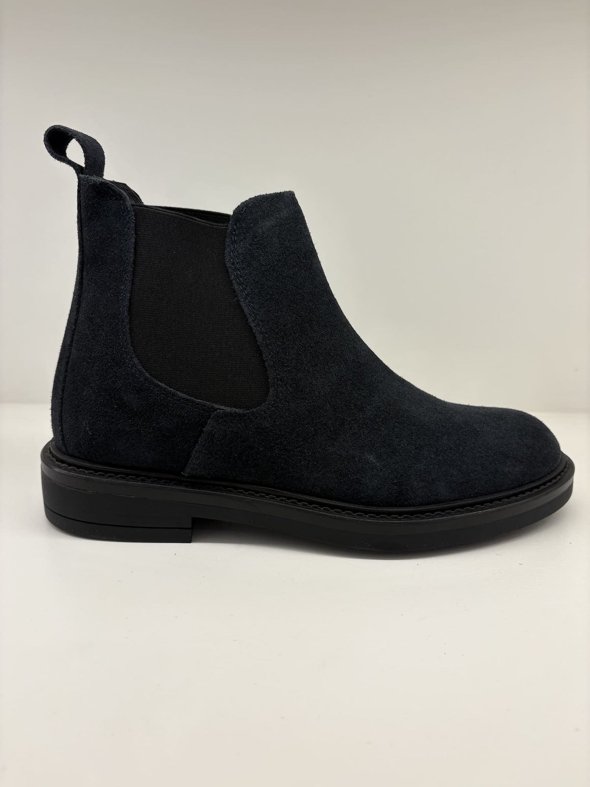 Stivaletto in camoscio blu