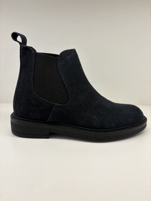 Stivaletto in camoscio blu