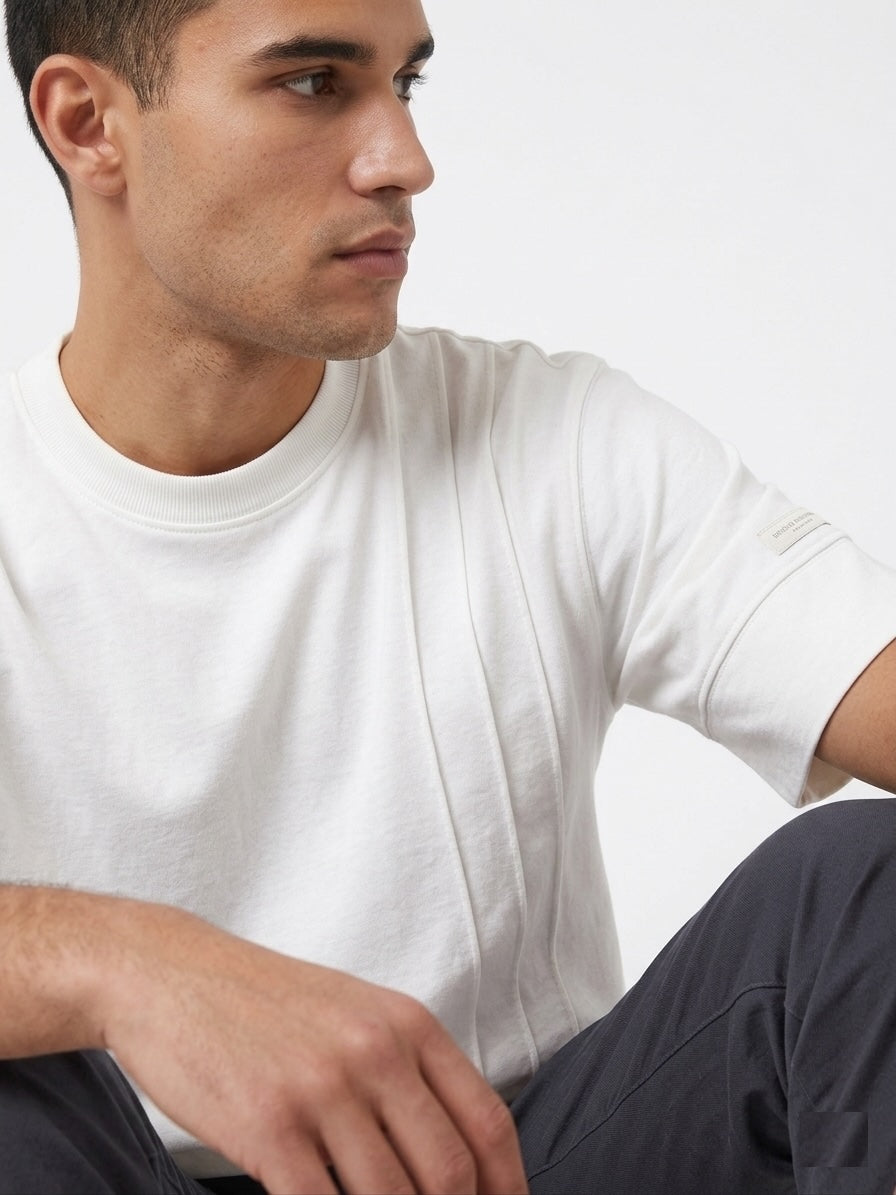T-shirt in cotone boxy fit bianco