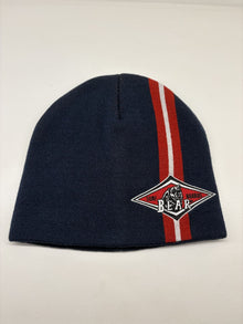 Cappello bear con riga e logo a contrasto