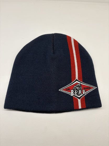 Cappello bear con riga e logo a contrasto