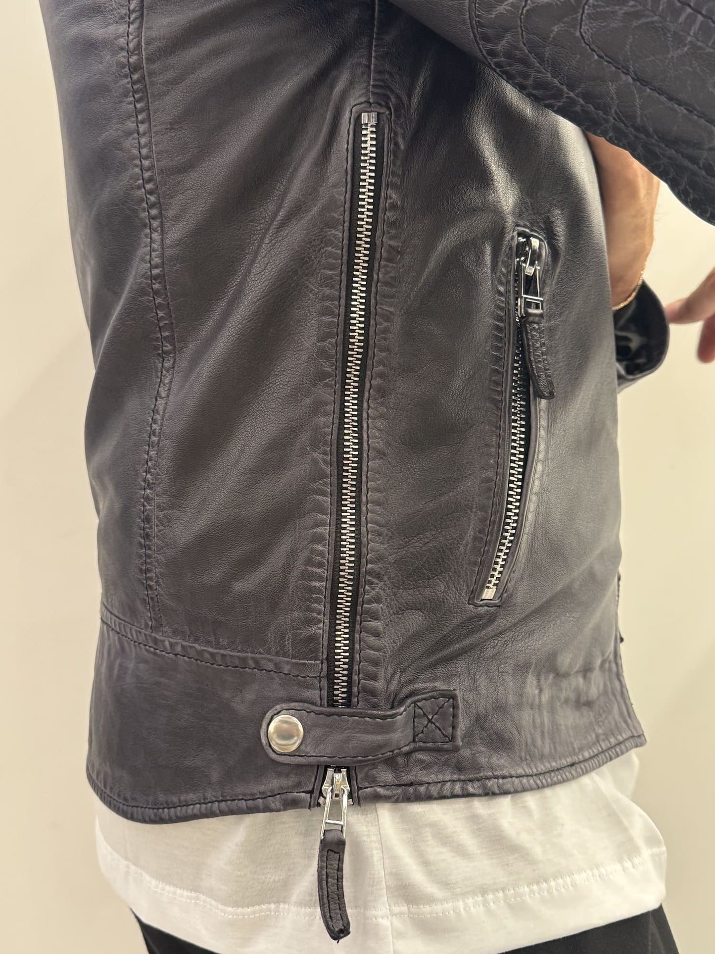 Giubbotto The Jack Leathers in vera pella