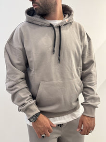 Felpa basic con cappuccio