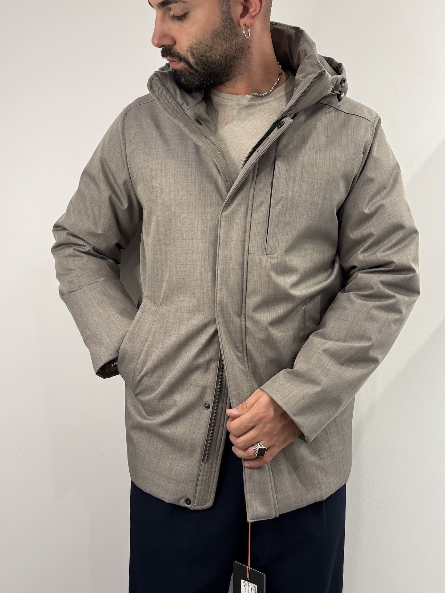 Giubbotto lungo Sea Barrier lungo beige