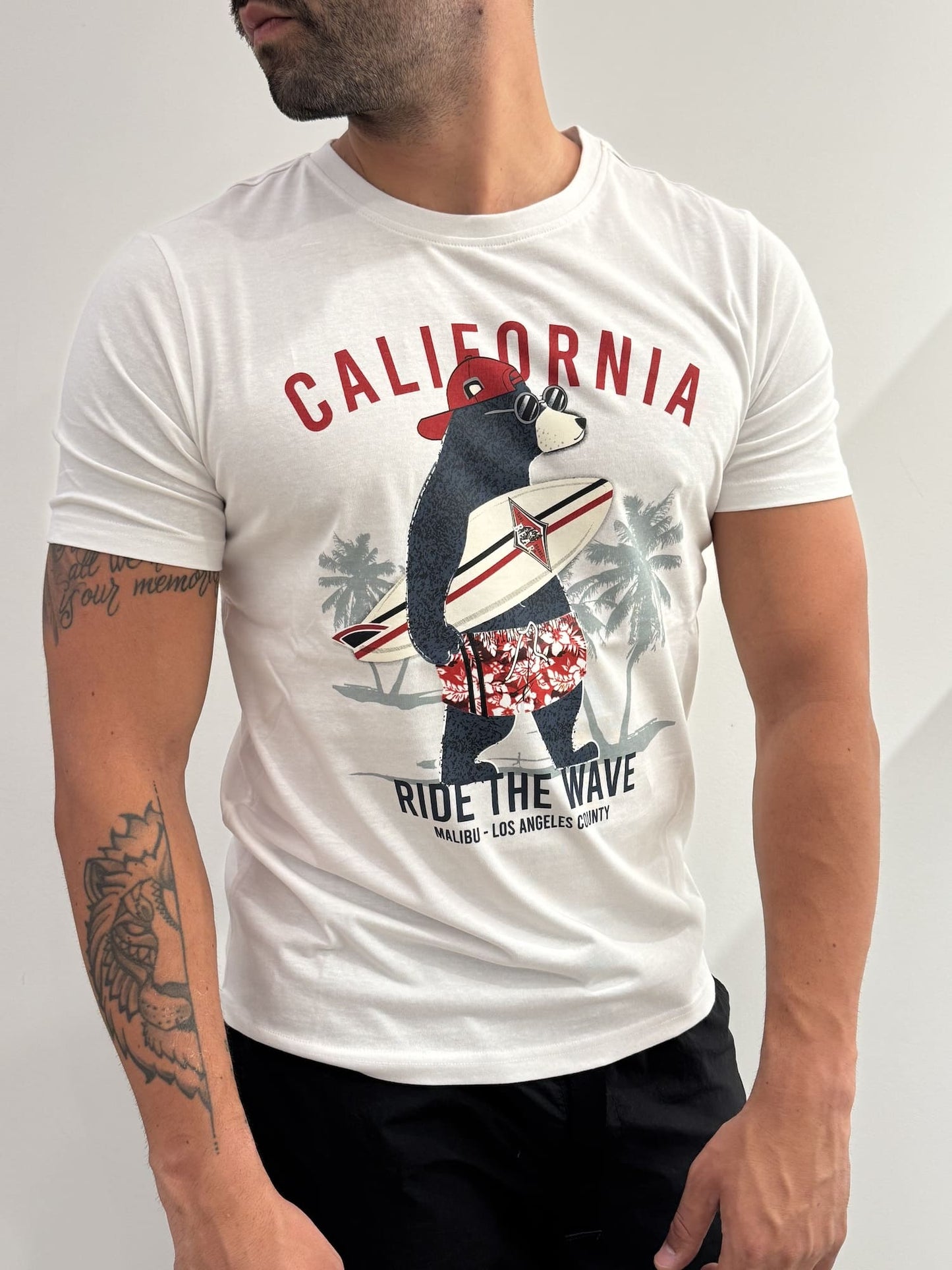 T-shirt Bear stampa orso