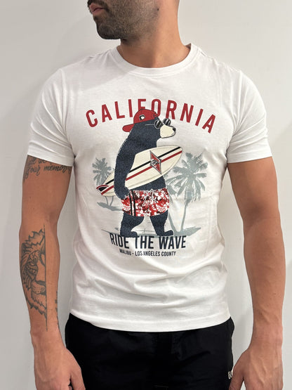 T-shirt Bear stampa orso