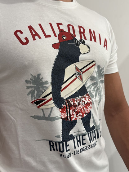 T-shirt Bear stampa orso