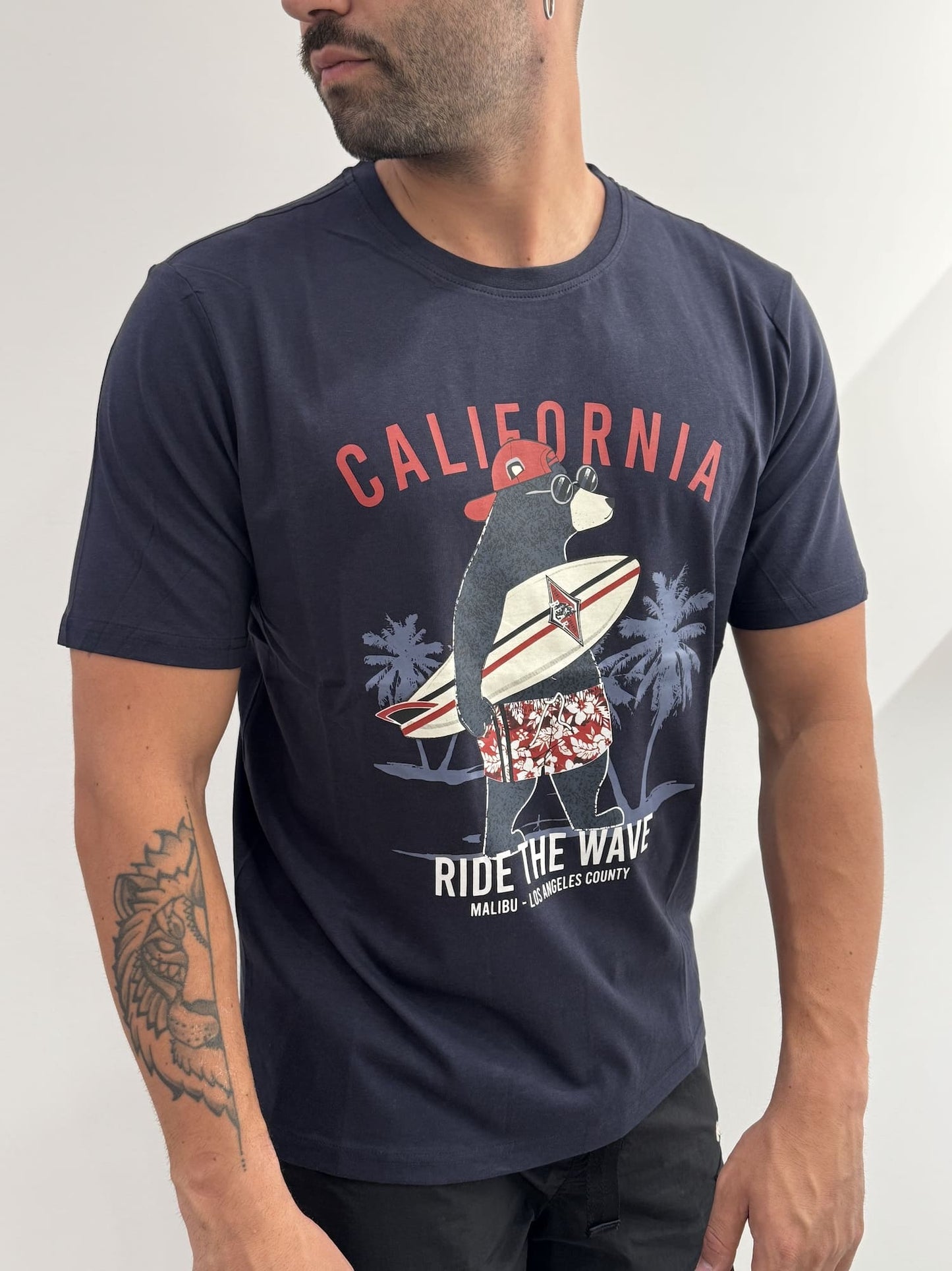 T-shirt Bear stampa orso