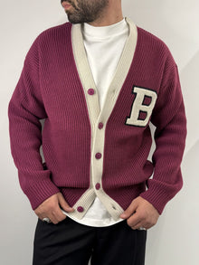 Cardigan  Blacksvnday college magenta