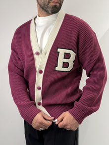 Cardigan  Blacksvnday college magenta