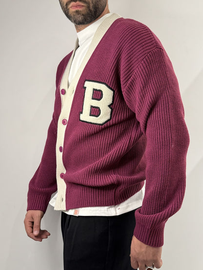 Cardigan  Blacksvnday college magenta