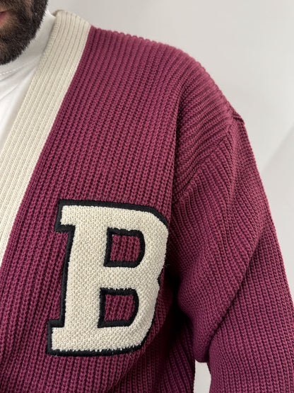 Cardigan  Blacksvnday college magenta