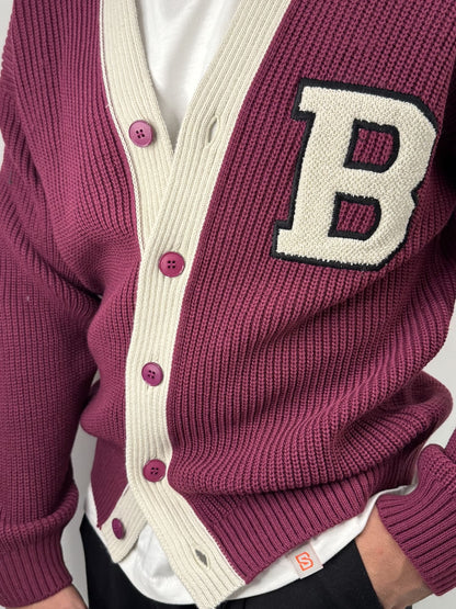 Cardigan  Blacksvnday college magenta