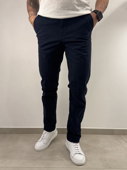 Pantalone Sea Barrier in cotone elasticizzato micro fantasia blu navy