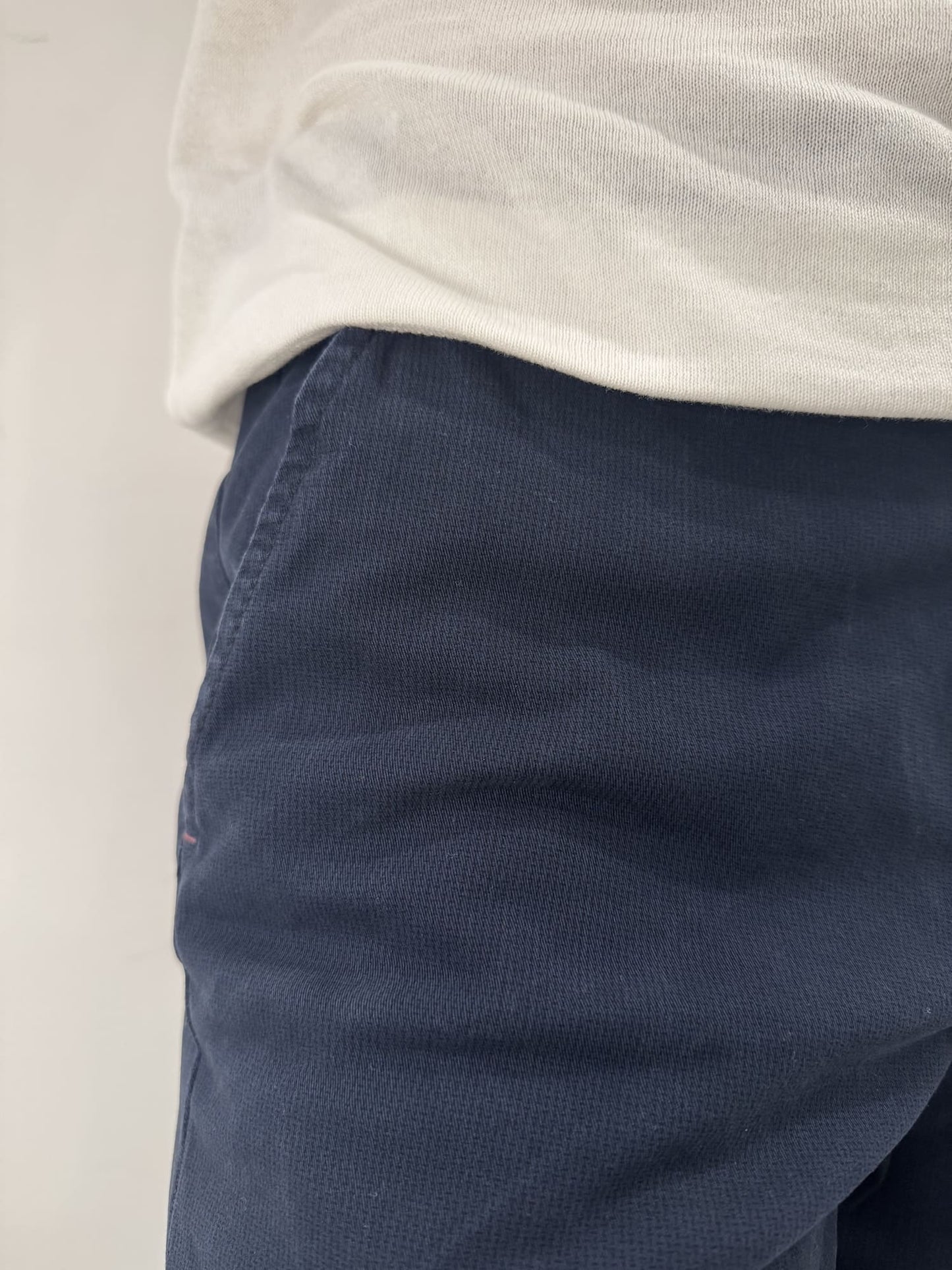 Pantalone Sea Barrier in cotone elasticizzato micro fantasia blu navy