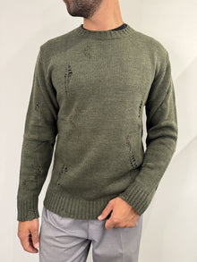 Maglione girocollo in misto lana alpaca
