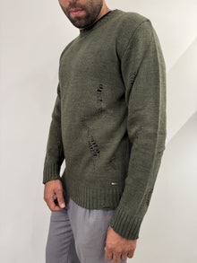 Maglione girocollo in misto lana alpaca