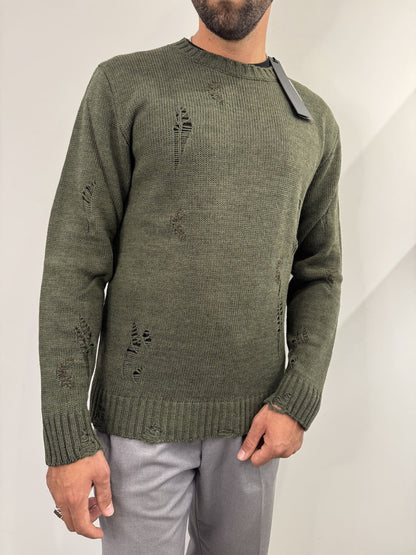 Maglione girocollo in misto lana alpaca