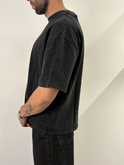 T-shirt cropped basic nero