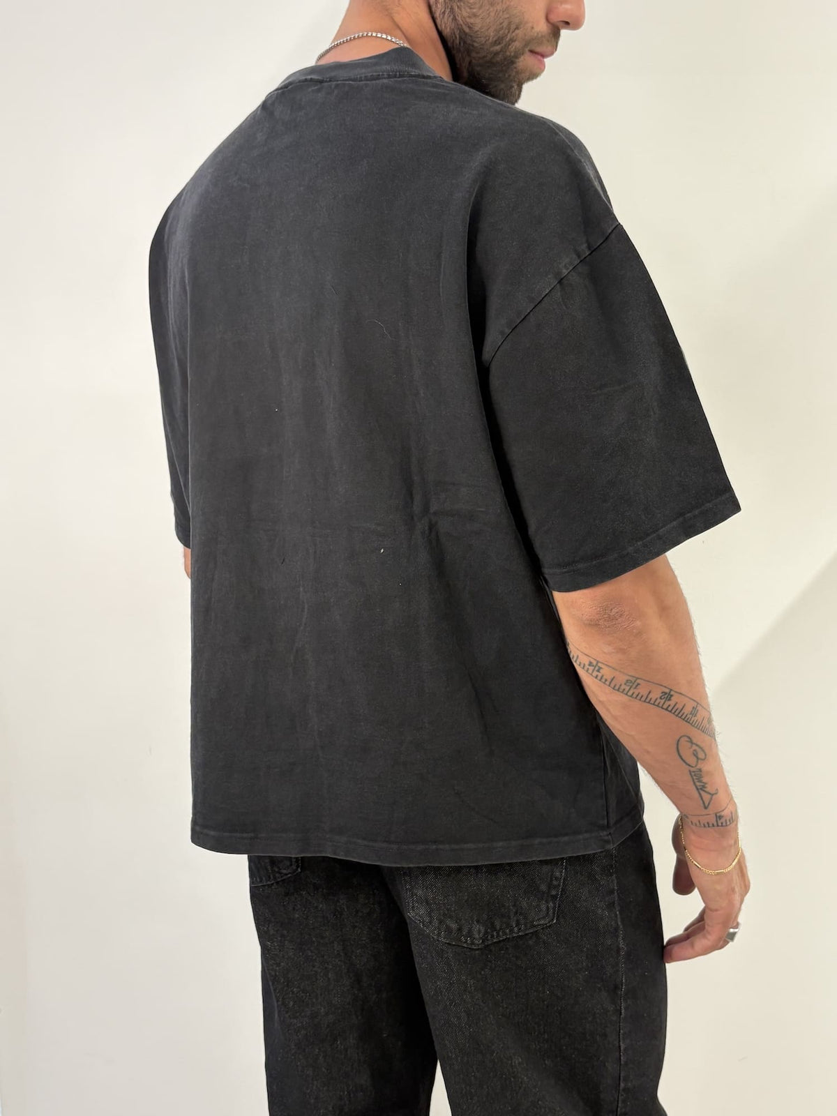 T-shirt cropped basic nero