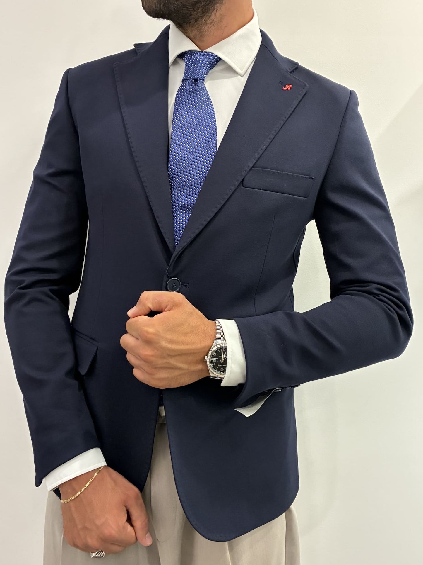 Giacca punto Milano elasticizzata