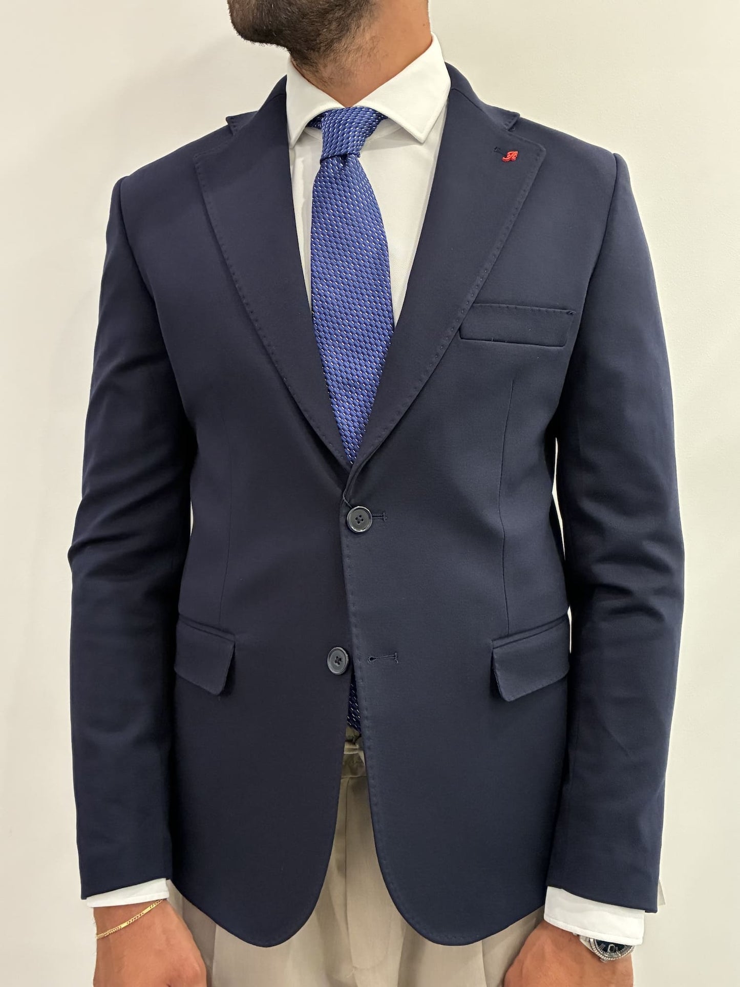 Giacca punto Milano elasticizzata