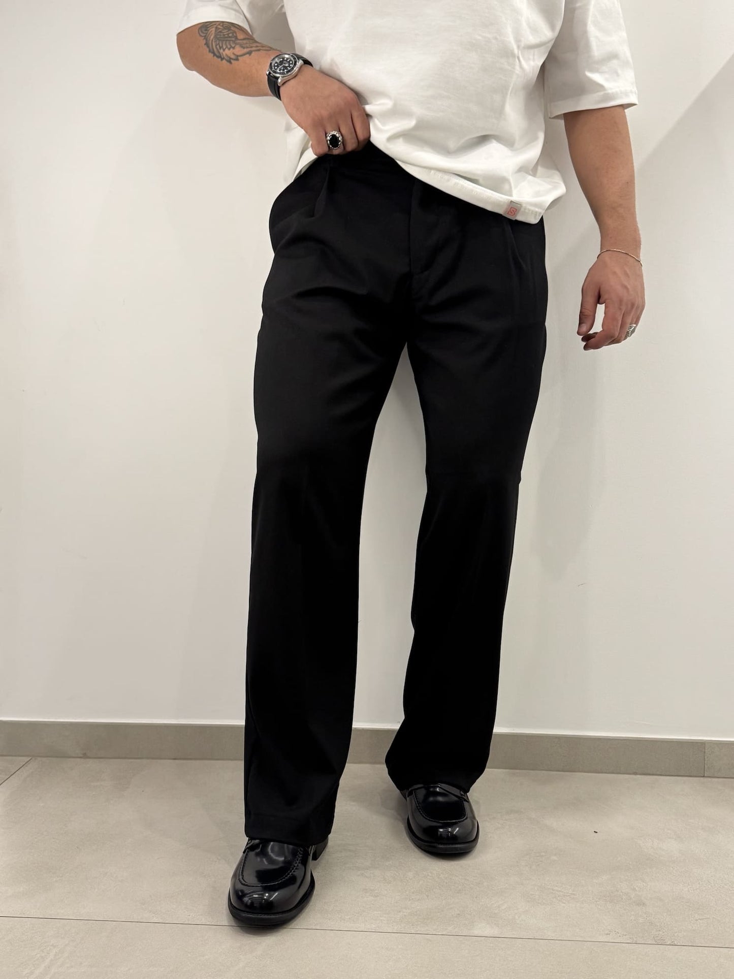 Pantalone semielegante nero