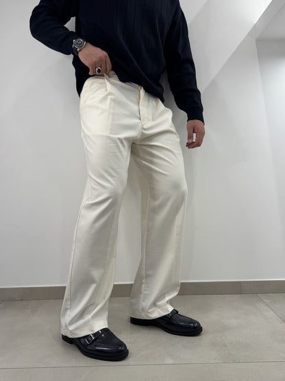 Pantalone semielegante panna