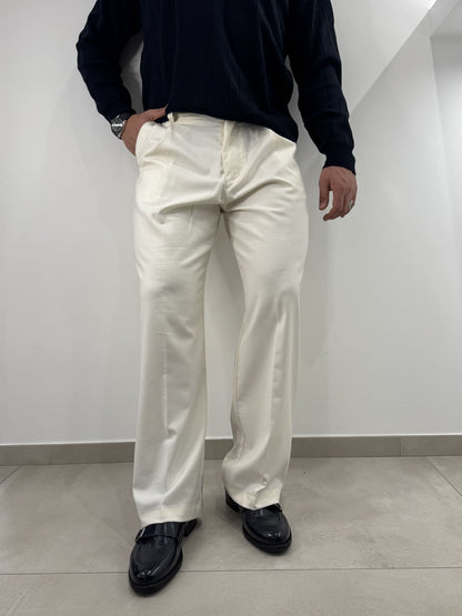 Pantalone semielegante panna