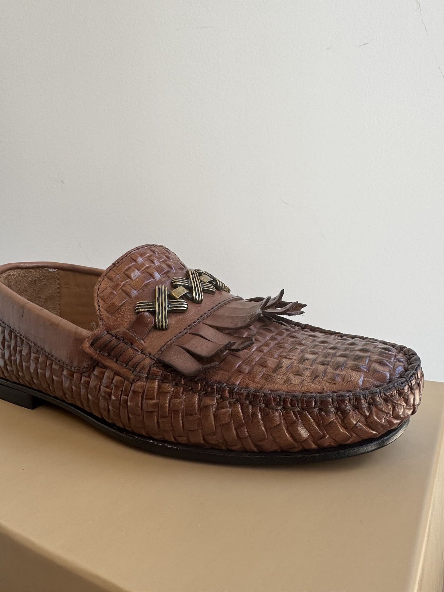 Mocassino Primo Erede Uomo in Pelle Intrecciata