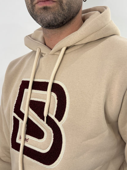 Felpa Blacksvnday con cappuccio avorio