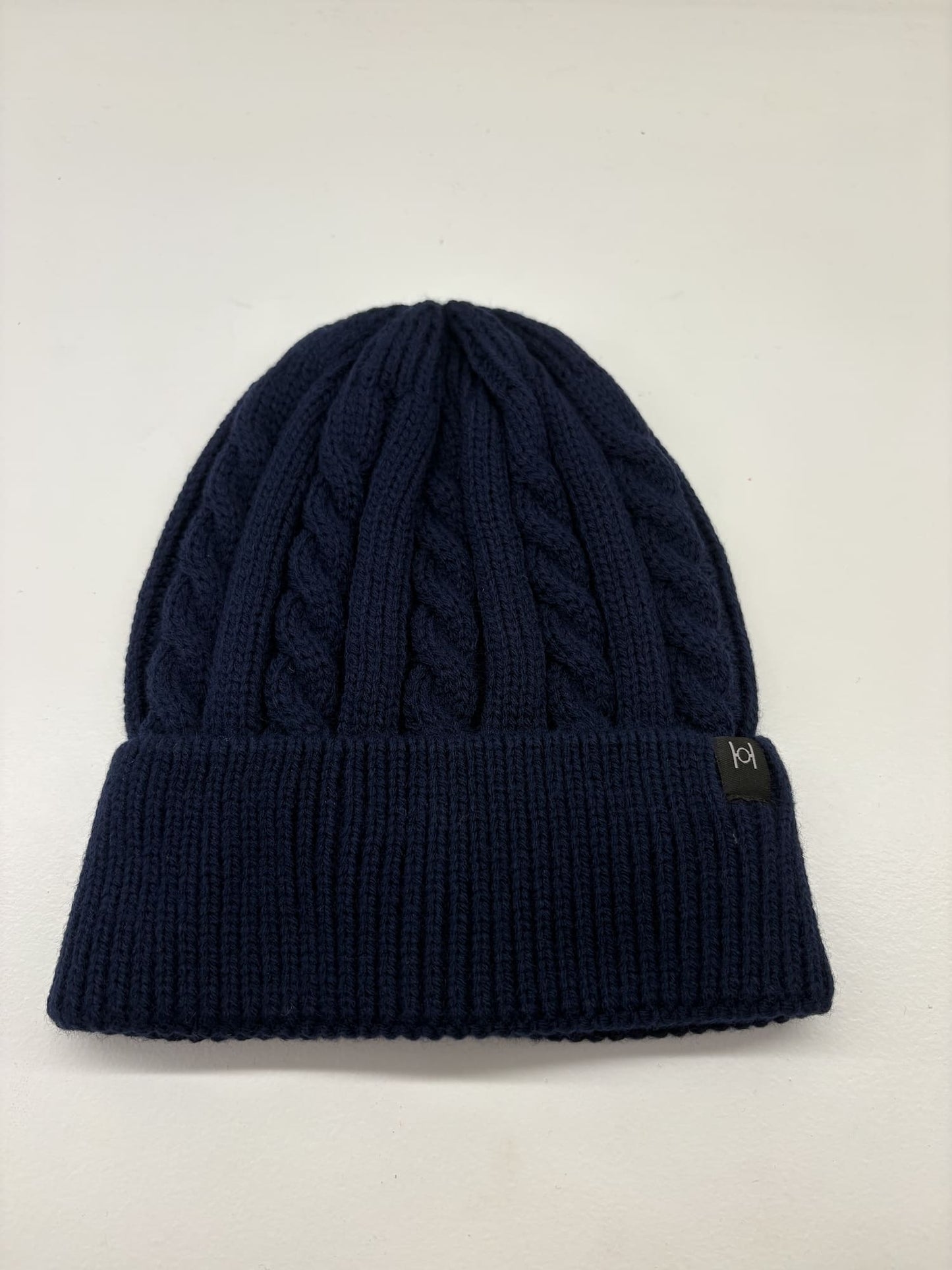 Cappello Hamaki-ho intrecciato con risvolto a costine Blu