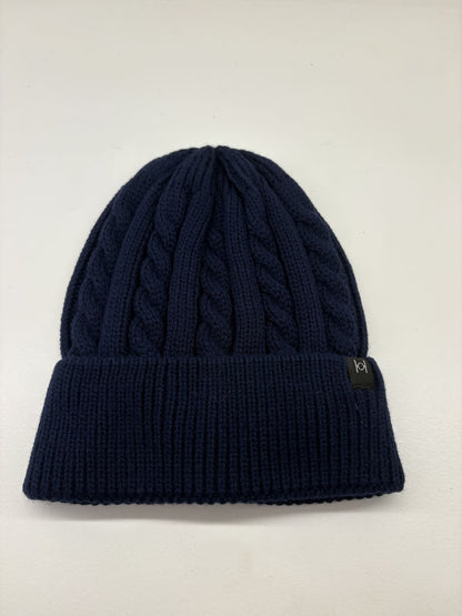 Cappello Hamaki-ho intrecciato con risvolto a costine Blu