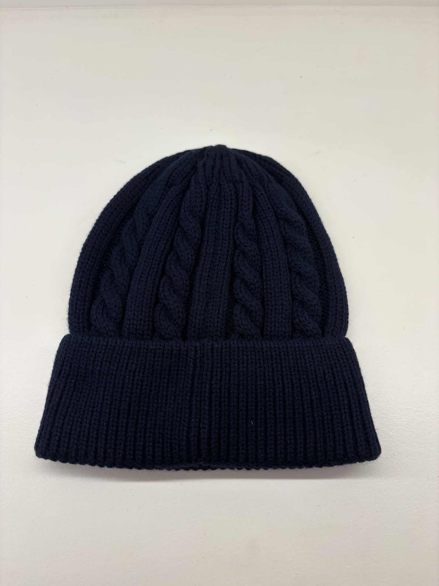 Cappello Hamaki-ho intrecciato con risvolto a costine Blu