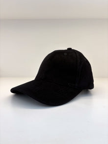 Cappello baseball in velluto a coste nero