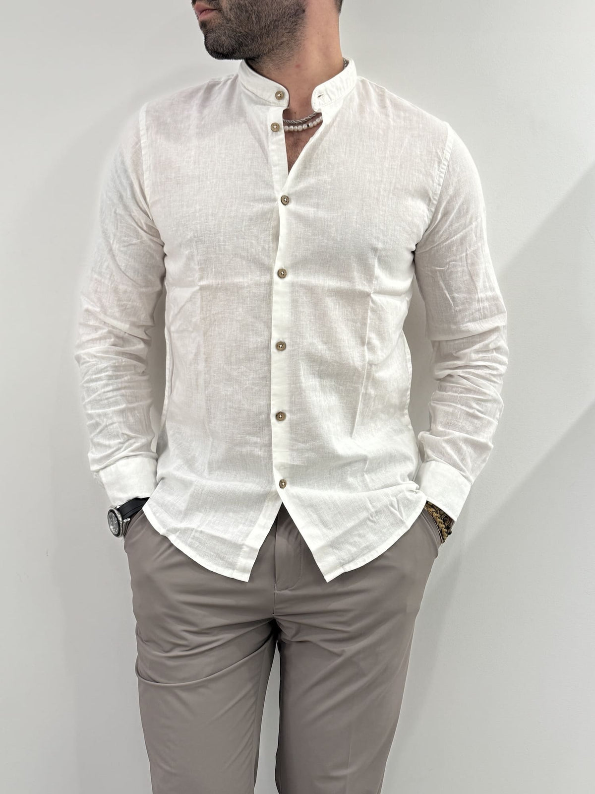 Camicia Hamaki-Ho in misto lino