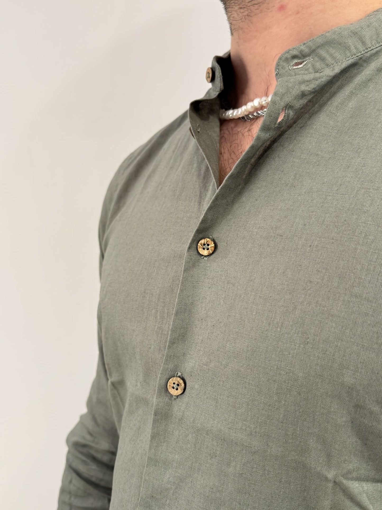 Camicia Hamaki-Ho in misto lino timo