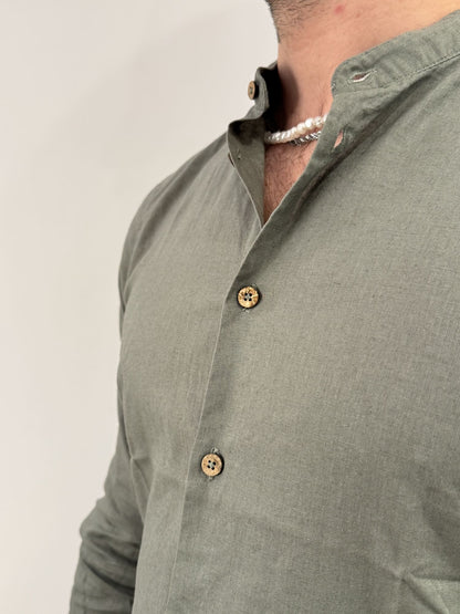 Camicia Hamaki-Ho in misto lino timo