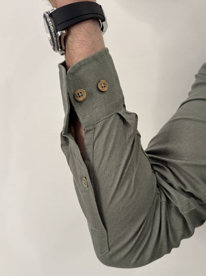 Camicia Hamaki-Ho in misto lino timo