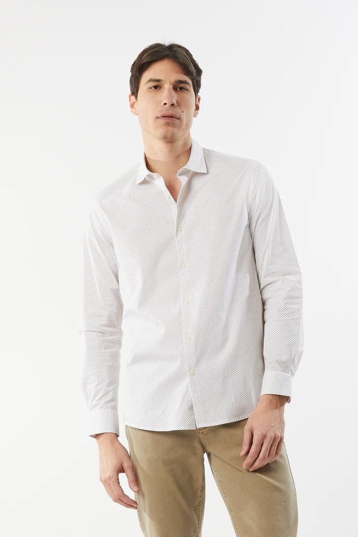 Camicia regular fit microfantasia